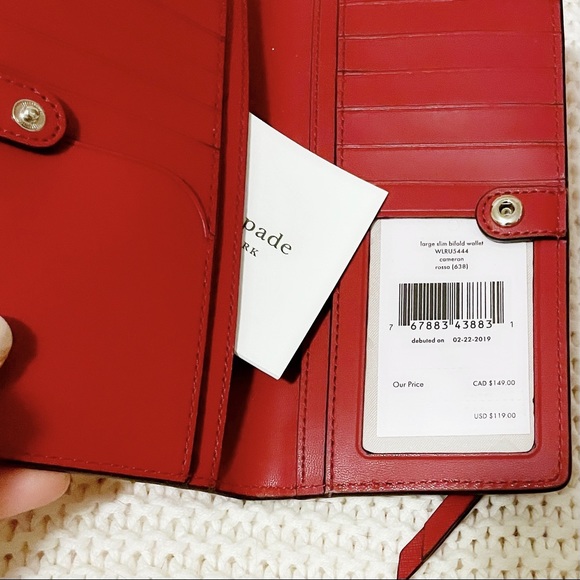 NEW Kate Spade Cameron large slim bifold wallet - Picture 4 of 5